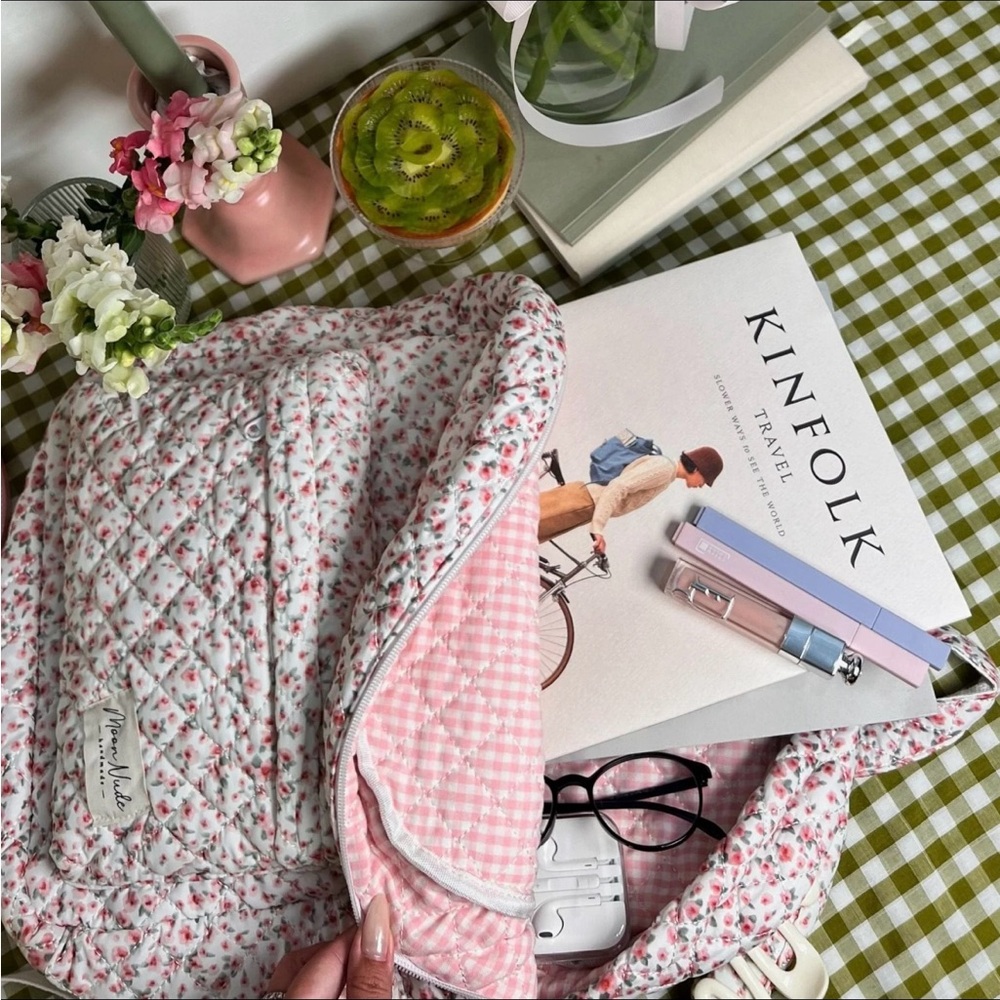 Moon nude peony backpack